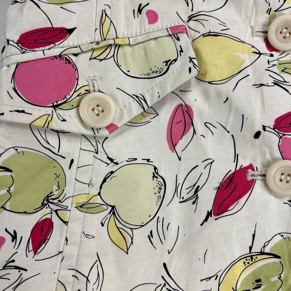 Ann Taylor LOFT Petites Apple Rain Coat Green Pink White Size XSP *NOTE FLAW* - Picture 5 of 13